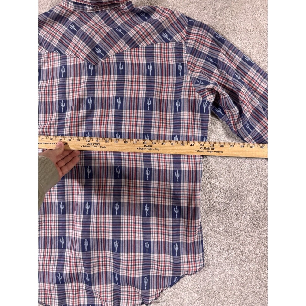 Vintage 90s Wrangler Western Brushpopper Colorful‎ Embroidered Cactus See Pics** - Picture 6 of 9